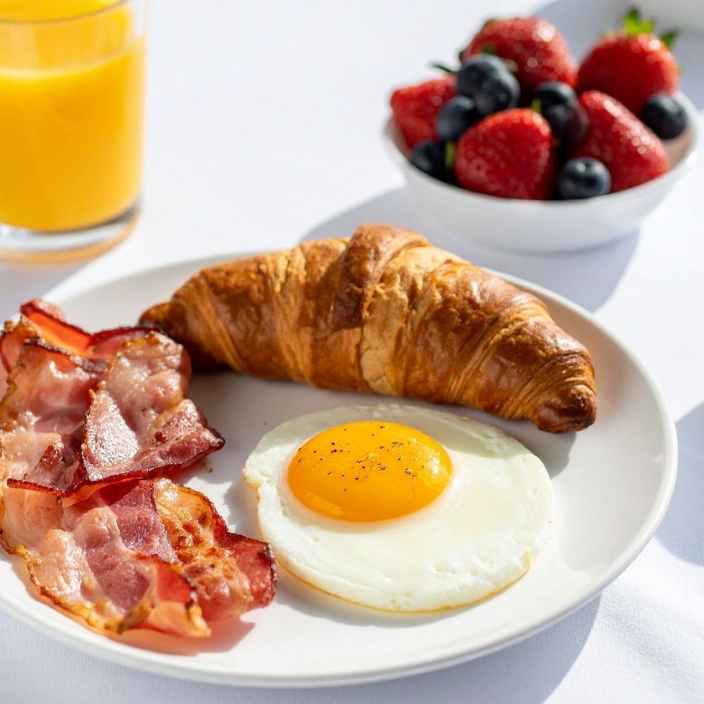Breakfast plate with eggs