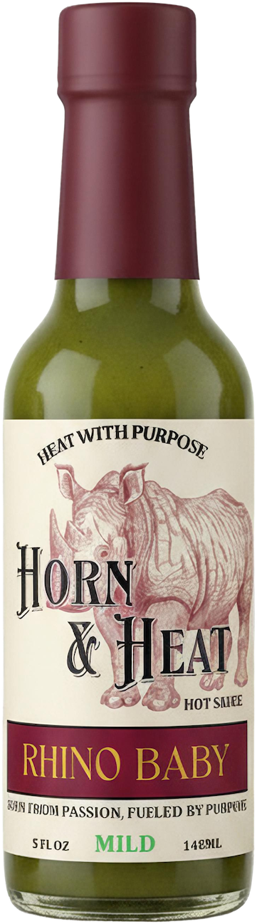 Rhino Baby hot sauce bottle