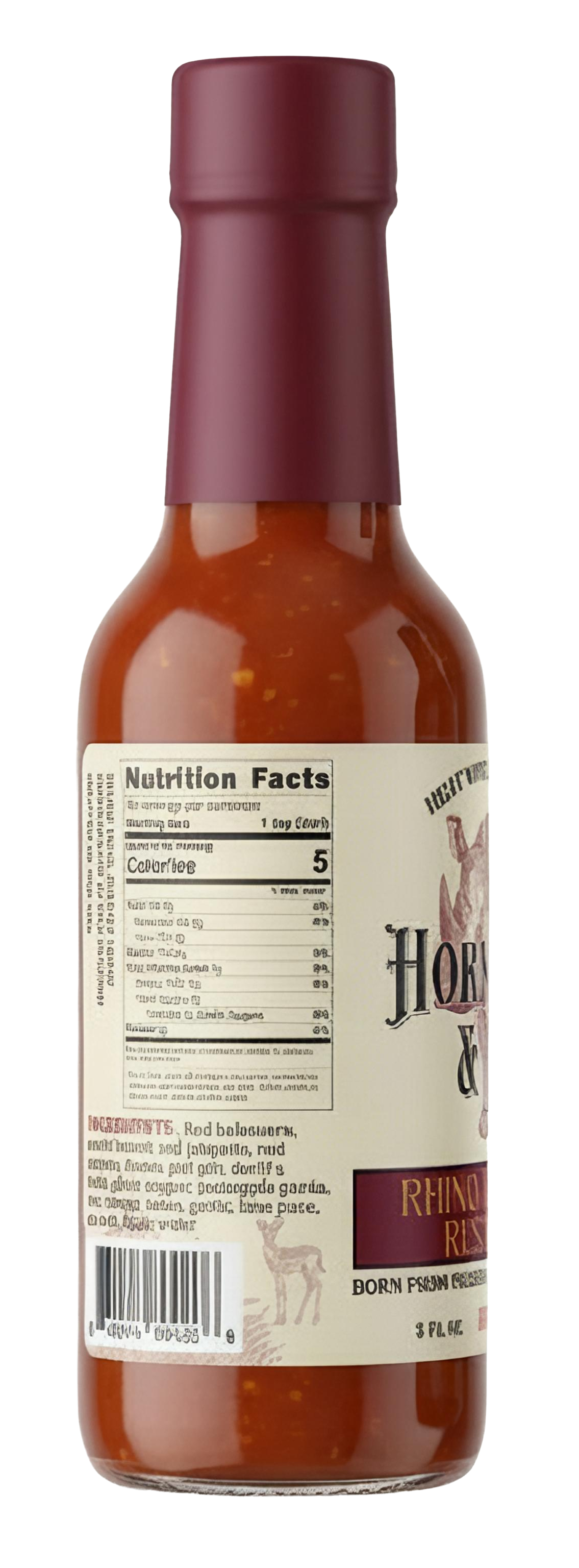 Rhino doctor hot sauce bottle