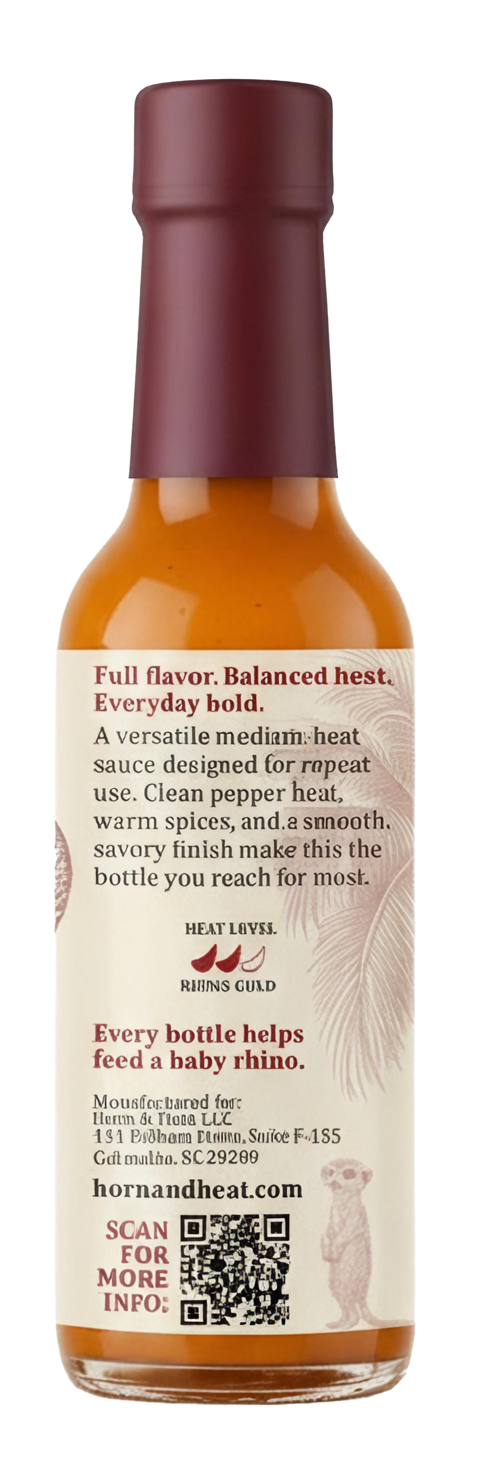 Rhino Gold hot sauce bottle