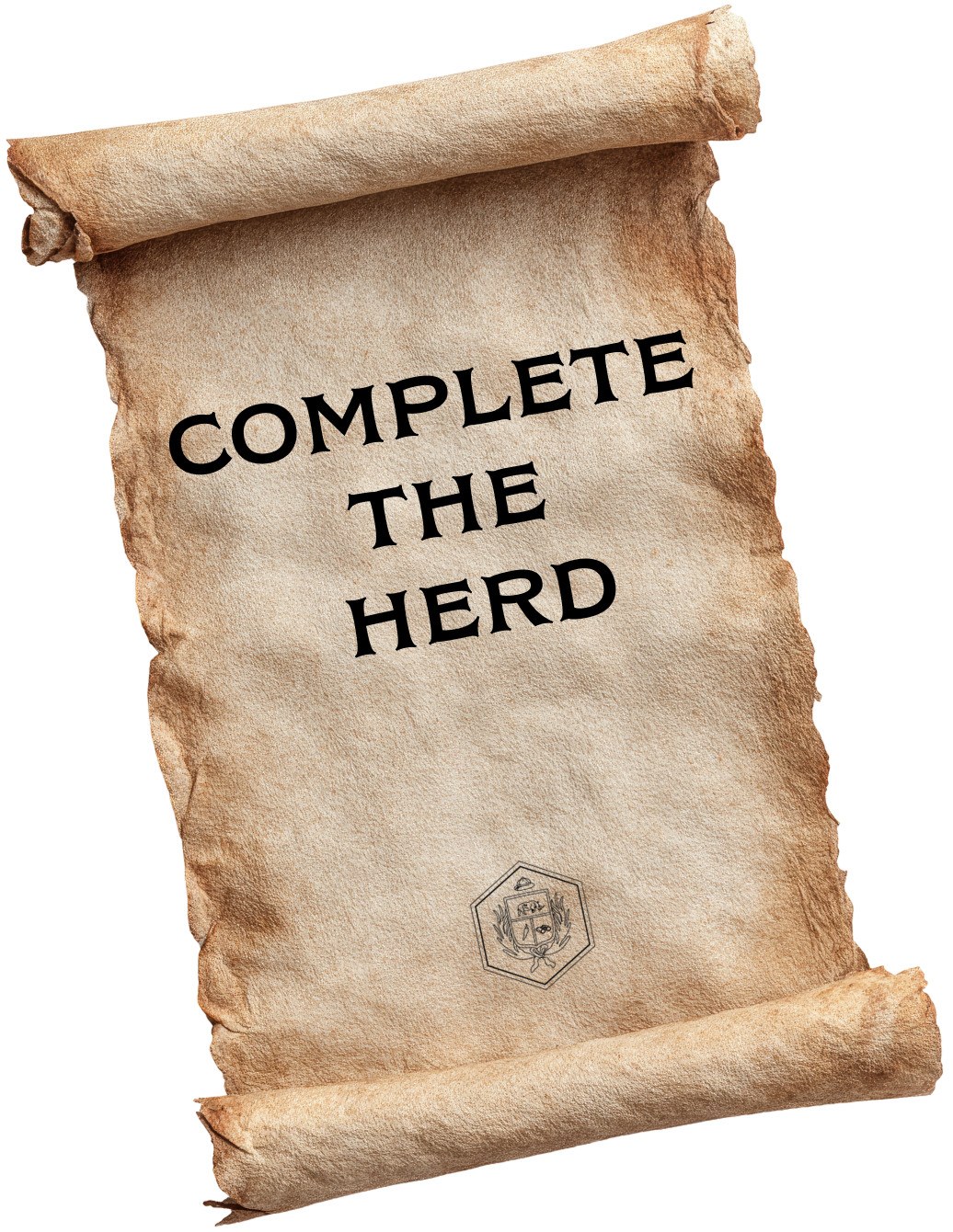 Complete the Herd text on scroll